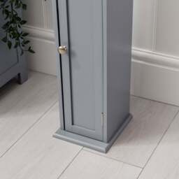 Lustleigh Grey Toilet Roll Holder Cabinet - Christow - thumbnail 3