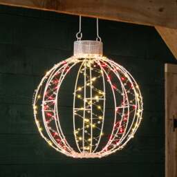 3D Light Up Christmas Bauble (40cm) - Christow