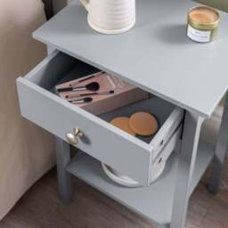 Modbury Bedside Table with Shelf - Christow - thumbnail 6