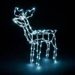 Light Up White Wire Reindeer - Christow - thumbnail 6