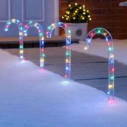 Micro LED Candy Canes – Battery Operated - Christow