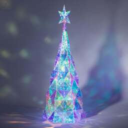 Large Iridescent Christmas Tree – 110cm - Christow - thumbnail 4