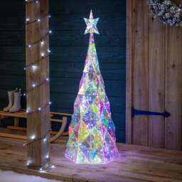 Large Iridescent Christmas Tree – 110cm - Christow - thumbnail 1