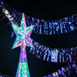 Large Iridescent Christmas Tree – 110cm - Christow - thumbnail 3