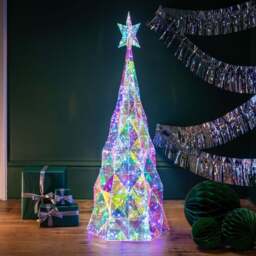 Large Iridescent Christmas Tree – 110cm - Christow - thumbnail 2