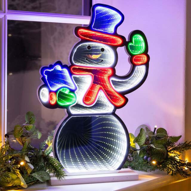 Christmas Snowman Infinity Light – 40cm - Christow - image 1