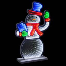 Christmas Snowman Infinity Light – 40cm - Christow - thumbnail 2
