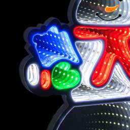 Christmas Snowman Infinity Light – 40cm - Christow - thumbnail 3