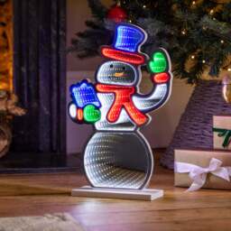 Christmas Snowman Infinity Light – 40cm - Christow - thumbnail 4
