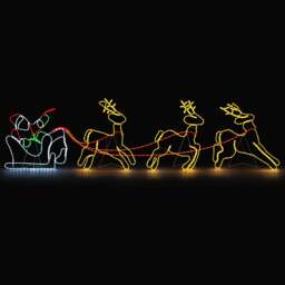 Santa Sleigh & Reindeer Light - Christow - thumbnail 4