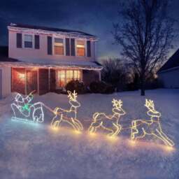 Santa Sleigh & Reindeer Light - Christow - thumbnail 2