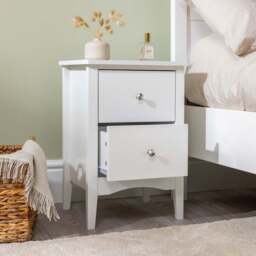 Ilsington 2 Drawer Bedside Table - Christow - thumbnail 2