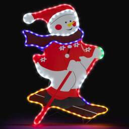 Skiing Light Up Snowman - Christow - thumbnail 2