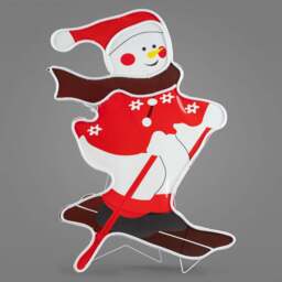 Skiing Light Up Snowman - Christow - thumbnail 4