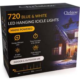 LED Hanging Icicle Christmas Lights - Christow - thumbnail 5