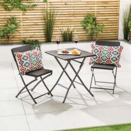 Rattan Effect Bistro Set – 3 Piece - Christow
