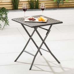 Rattan Effect Bistro Set – 3 Piece - Christow - thumbnail 4