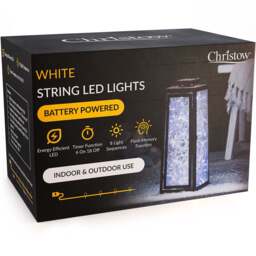 Battery Christmas Lights (Clear Cable) - Christow - thumbnail 5