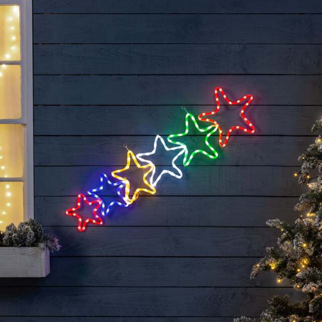 6 Star LED Rope Light Decoration - Christow - image 1