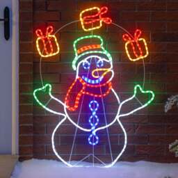 Animated Juggling Snowman Rope Light - Christow - thumbnail 3