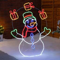 Animated Juggling Snowman Rope Light - Christow - thumbnail 2