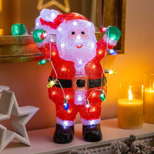 Light Up Santa with String Lights - Christow - image 1