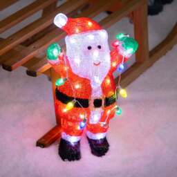 Light Up Santa with String Lights - Christow - thumbnail 3
