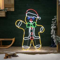 Gingerbread Man Christmas Rope Light - Christow