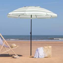 Striped Beach Parasol – 2m - Christow