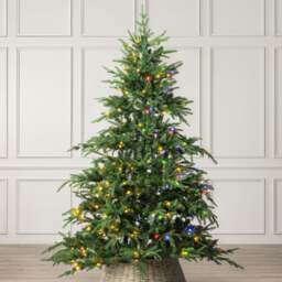 Pre-Lit Nordmann Fir Artificial Christmas Tree - Christow - thumbnail 3