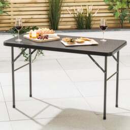 4ft Rattan Effect 4 Seater Dining Set - Christow - thumbnail 3