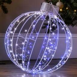 3D Light Up Christmas Bauble - Christow - thumbnail 1