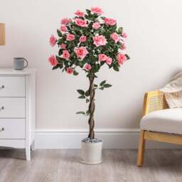 Artificial Pink Rose Trees – Pair – 3ft & 4ft - Christow - thumbnail 5