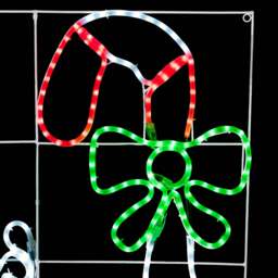 Merry Christmas Rope Light Sign with Candy Canes - Christow - thumbnail 3