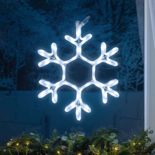 Snowflake Christmas Window Light - Christow - image 1