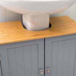 Lustleigh Grey Under Sink Cabinet - Christow - thumbnail 2