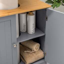 Lustleigh Grey Under Sink Cabinet - Christow - thumbnail 3