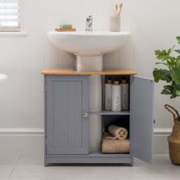 Lustleigh Grey Under Sink Cabinet - Christow - thumbnail 4