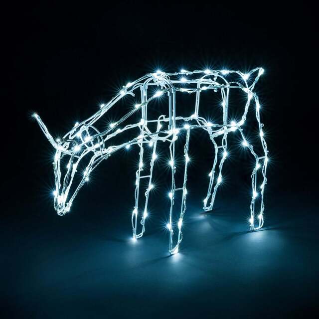 Light Up White Wire Reindeer - Christow - image 1