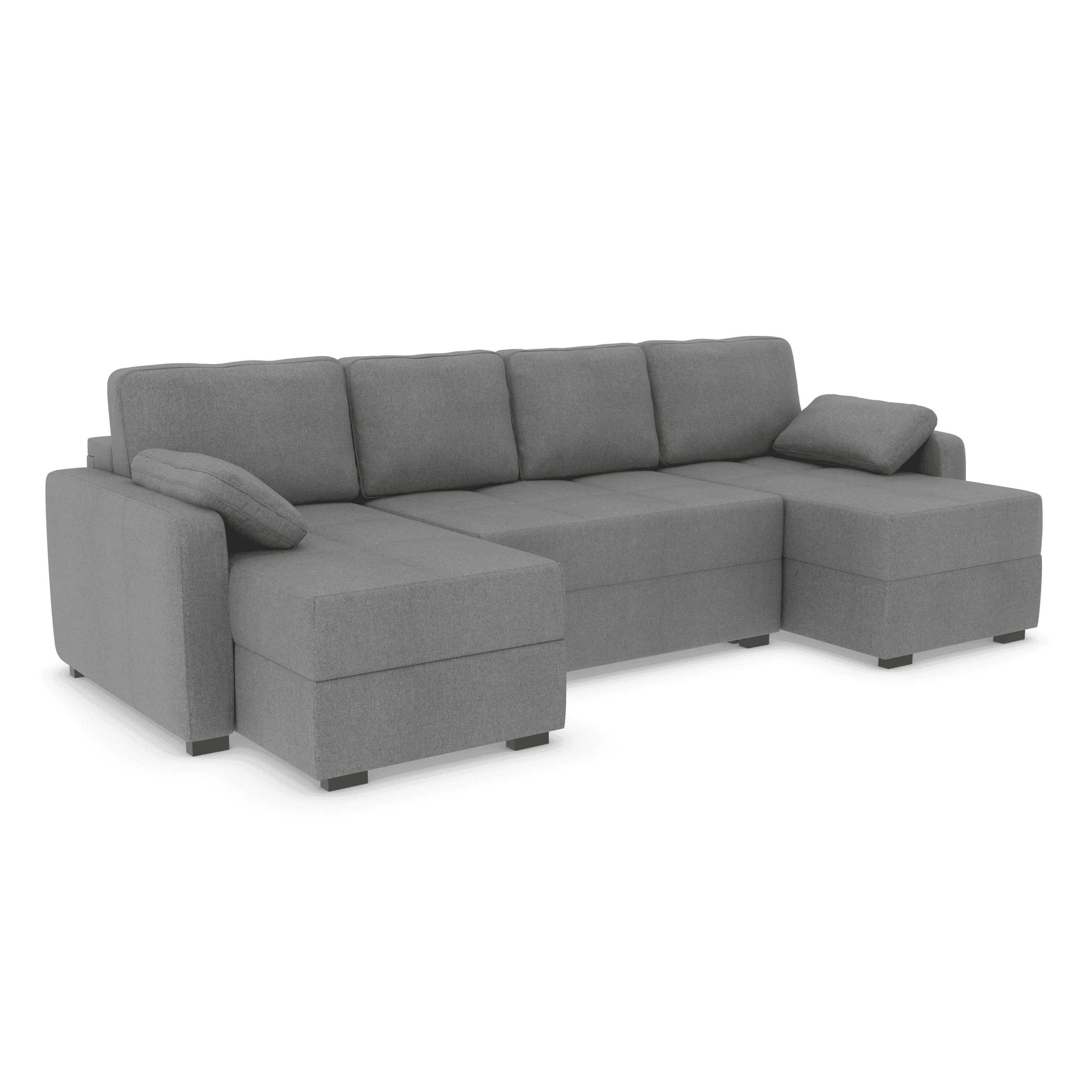 Harry Large Corner Modular Sofa Bed - Pebble - image 1