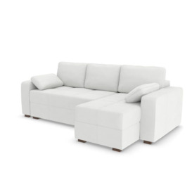 George Corner Sofa Bed - RHF - Polar White