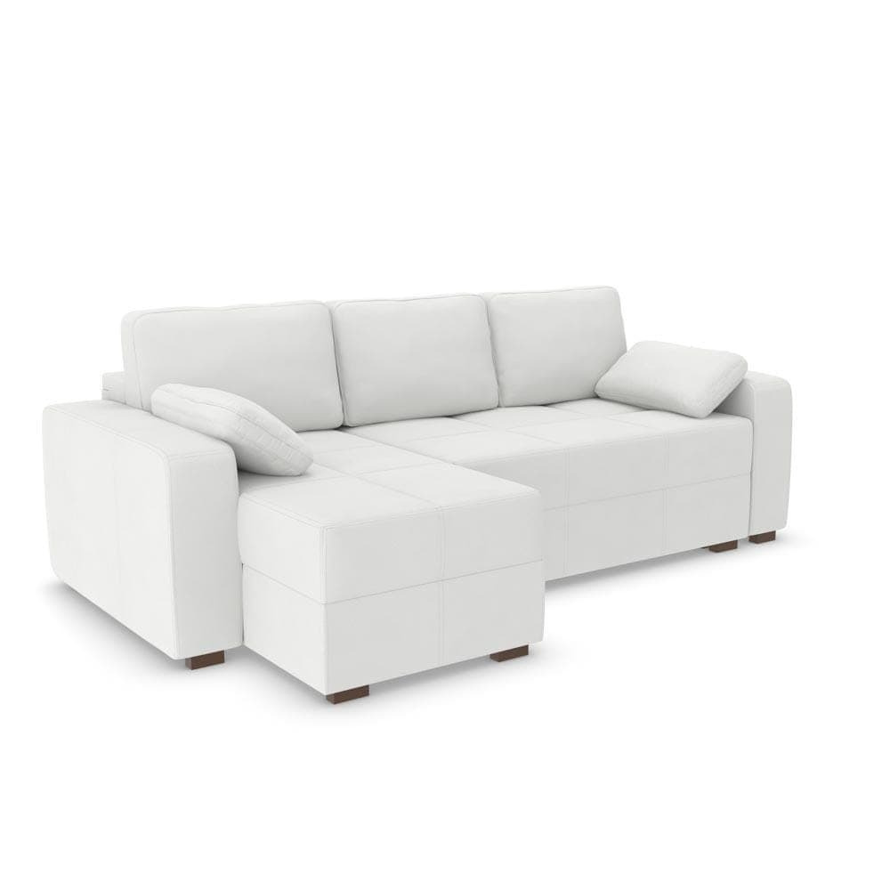 George Corner Sofa Bed - LHF - Polar White - image 1