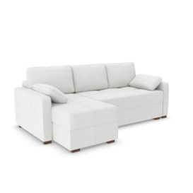 Charlie Corner Sofa Bed - LHF - Polar White - thumbnail 1