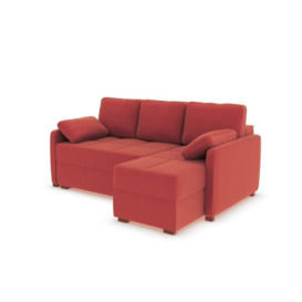 Ashley Corner Sofa Bed - RHF - Coral Pink