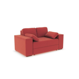Victoria Two-Seater Sofa Bed - Coral Pink - thumbnail 1