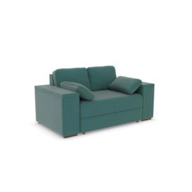 Victoria Two-Seater Sofa Bed - Spanish Teal - thumbnail 1