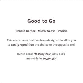 "Good To GO - Charlie Corner Sofa Bed - RHF - Micro Velvet - Spanish Teal (Shub500) - " - thumbnail 2