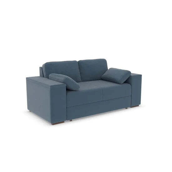 "Good To Go - Victoria Three Seater Sofa Micro Velvet Pastel Blue - Shub480 - " - image 1