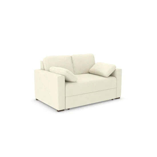 "Ex Display - Charlotte Two Seater Sofa Bed - Micro Suede Buttermilk (Shub493) - " - image 1