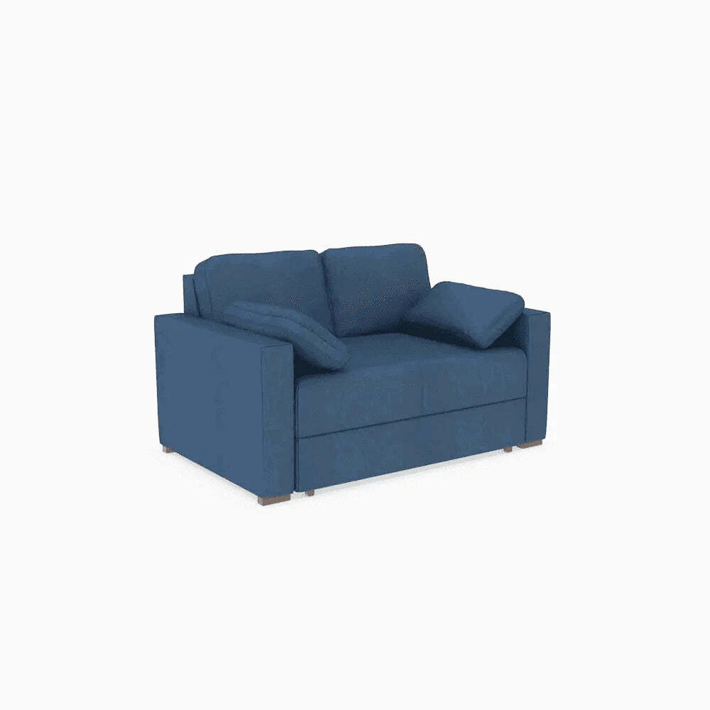 "Ex Display - Charlotte Two-Seater Sofa Bed - Micro Weave Royal (Shub498) - " - image 1
